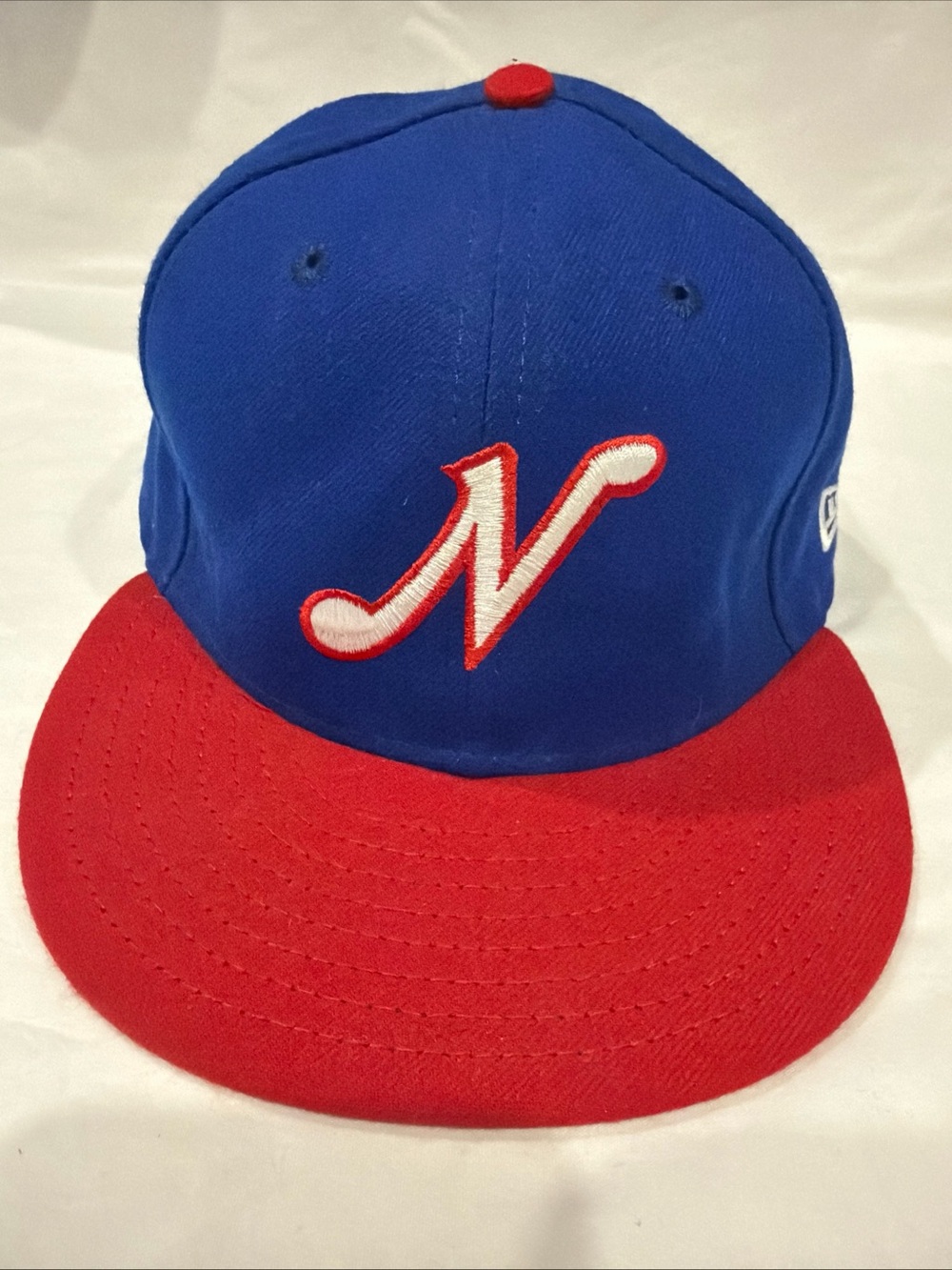 New Era Blue and Red 'N' Logo Baseball Cap